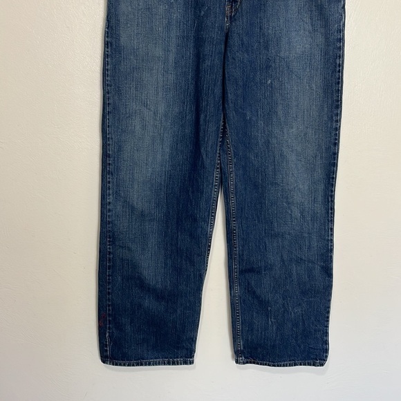 Levi's Silvertab Low & Loose Jeans Men's 36 Blue 5 Pocket Zip Rigid Denim Y2K - Picture 6 of 15